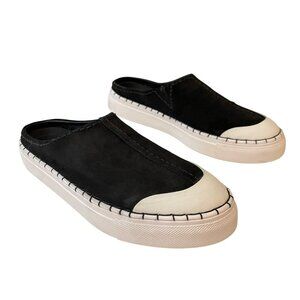FREE PEOPLE Black Suede Juno Slip On Sport Sneakers Size 8